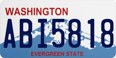 WA license plate ABI5818