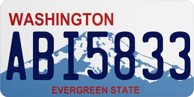 WA license plate ABI5833