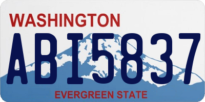 WA license plate ABI5837