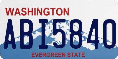 WA license plate ABI5840