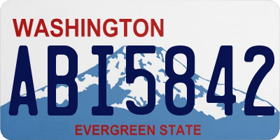 WA license plate ABI5842