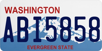 WA license plate ABI5858