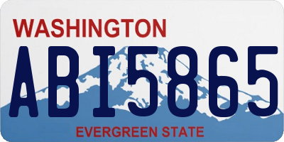 WA license plate ABI5865