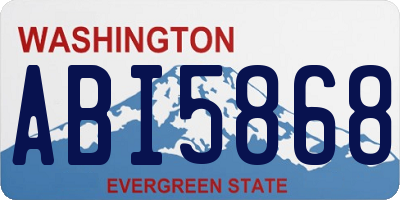 WA license plate ABI5868
