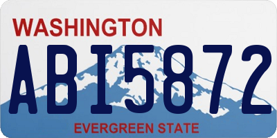 WA license plate ABI5872