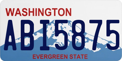 WA license plate ABI5875