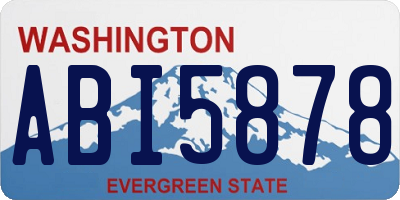 WA license plate ABI5878