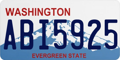 WA license plate ABI5925