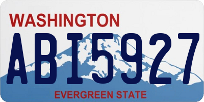 WA license plate ABI5927