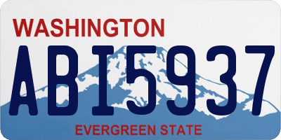 WA license plate ABI5937