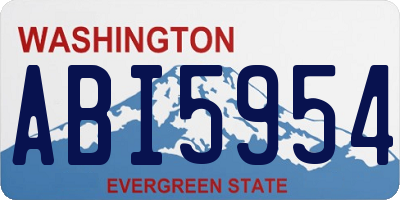 WA license plate ABI5954