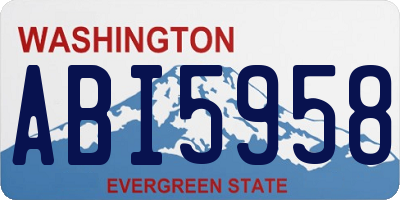 WA license plate ABI5958