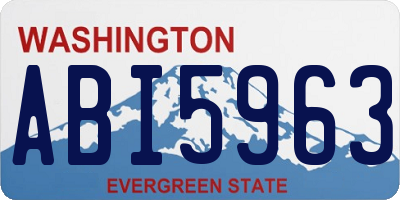 WA license plate ABI5963