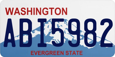 WA license plate ABI5982