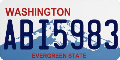 WA license plate ABI5983