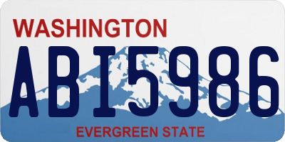 WA license plate ABI5986