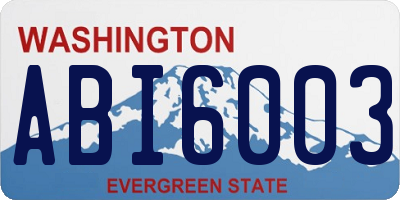 WA license plate ABI6003
