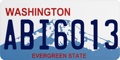 WA license plate ABI6013