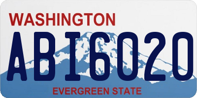 WA license plate ABI6020