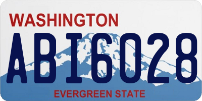 WA license plate ABI6028