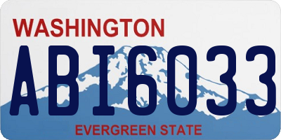 WA license plate ABI6033