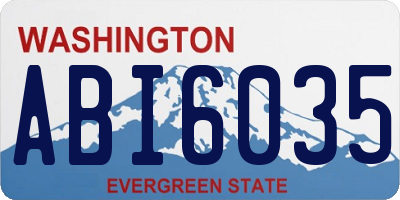 WA license plate ABI6035