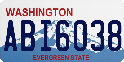 WA license plate ABI6038