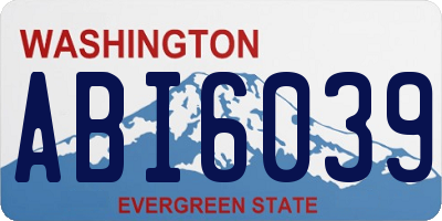 WA license plate ABI6039