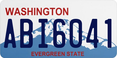 WA license plate ABI6041