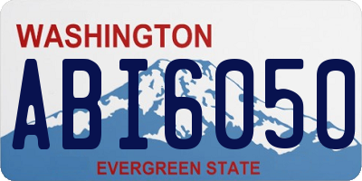 WA license plate ABI6050