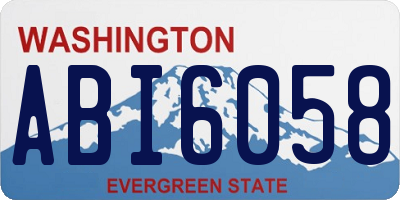 WA license plate ABI6058