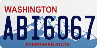 WA license plate ABI6067