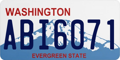 WA license plate ABI6071