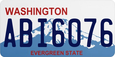WA license plate ABI6076