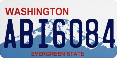 WA license plate ABI6084