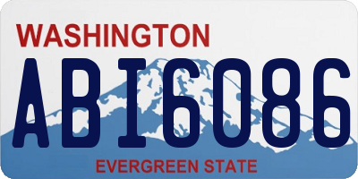 WA license plate ABI6086