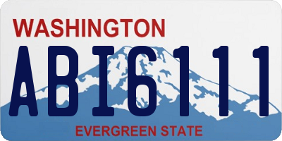 WA license plate ABI6111
