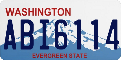WA license plate ABI6114