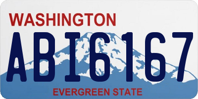 WA license plate ABI6167