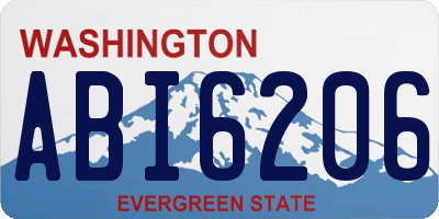 WA license plate ABI6206
