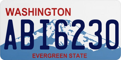 WA license plate ABI6230