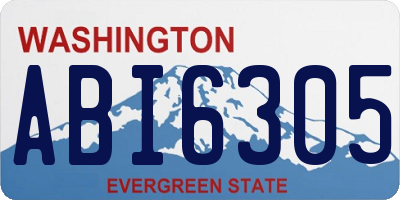 WA license plate ABI6305