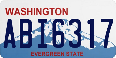 WA license plate ABI6317