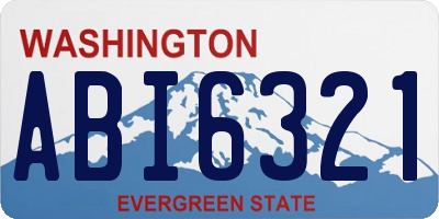 WA license plate ABI6321