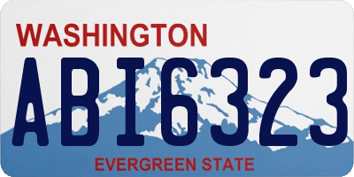 WA license plate ABI6323