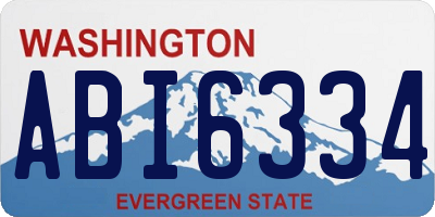 WA license plate ABI6334