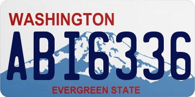 WA license plate ABI6336