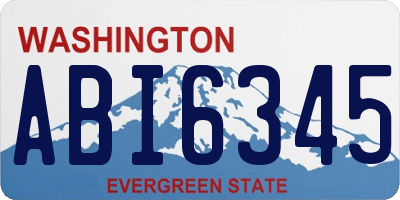 WA license plate ABI6345