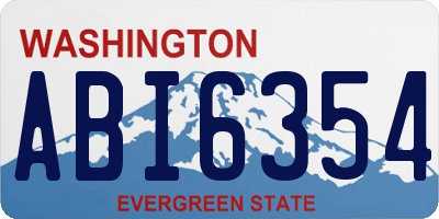 WA license plate ABI6354