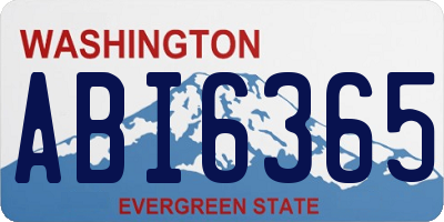 WA license plate ABI6365